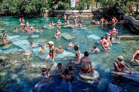 Soaking In Cleopatras Pool At The Pamukkale Hot Springs