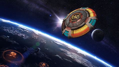 Elo Encounter Tribute Elo Spaceship Earth Blue Background — Elo Encounter
