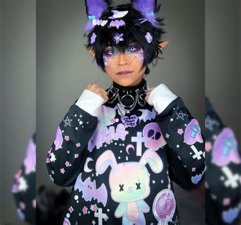 Yami Kawaii Pastel Goth Sweatshirt Kawaii Clothing Etsy In 2021