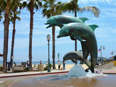 Great savings & free delivery / collection on many items. Dolphin fountain at entrance to Stearns Wharf, Santa ...