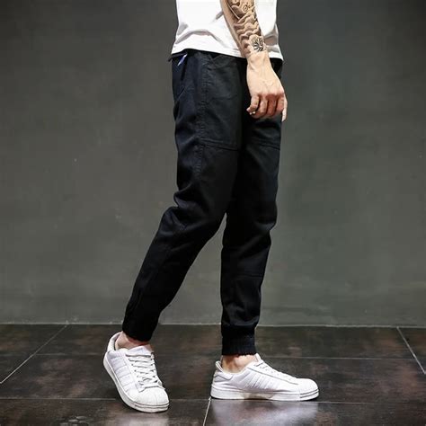 buy european american fashion streetwear mens jeans jogger pants youth fashion