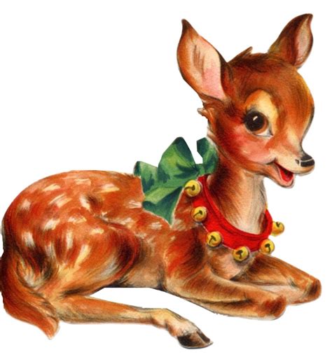 Download Vintage Christmas Deer Hq Png Image Freepngimg