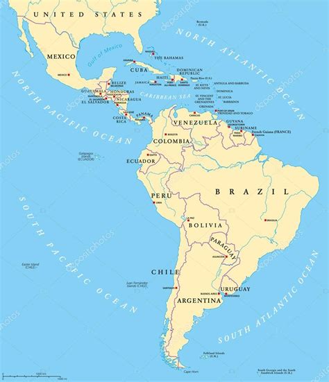 Foto: mapas america latina | Mapa político de América ...