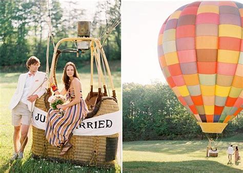 Hot Air Balloon Wedding Ideas Wedding Photography Bride And Groom