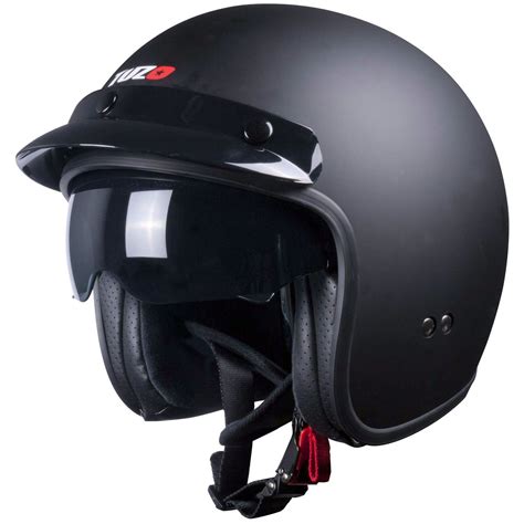 A helmet is a piece of protective gear worn around the head with the purpose of protecting the skull and brain. Tuzo Pilot Open Face Scooter City Moped Motorbike ...