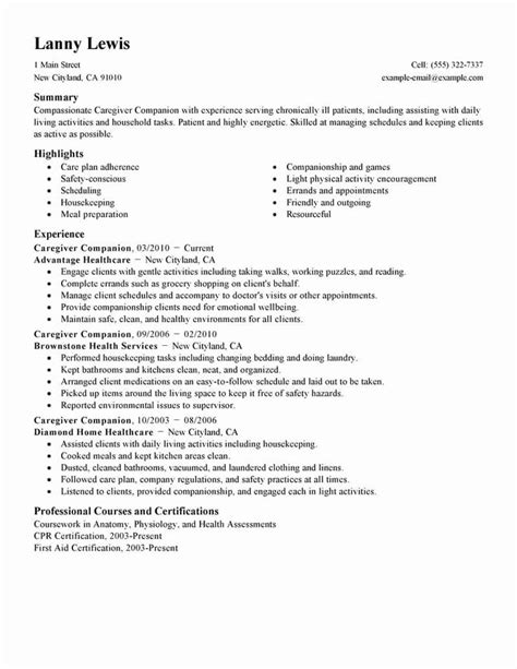 If yes, then you will need to have a good resume ready to present to employers. 20 Caregiver Job Description Resume in 2020 | Caregiver ...