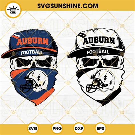 Auburn Tigers Skull Svg Auburn Football Svg Png Dxf Eps Cut Files