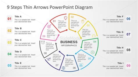 Powerpoint Circular Thin Arrow Diagram Slidemodel