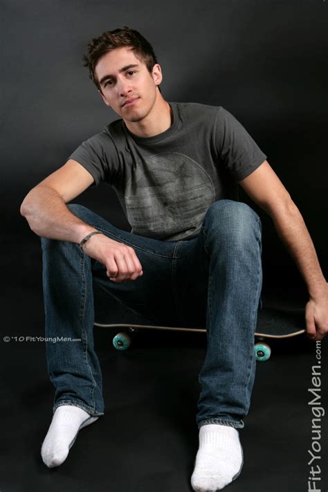 Fit Young Men Model James Hurst Skateboarder Young