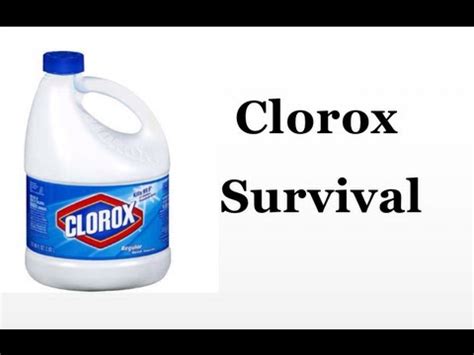 Maybe you would like to learn more about one of these? Survival Skills 101: Clorox!! How to Purify/Disinfect ...