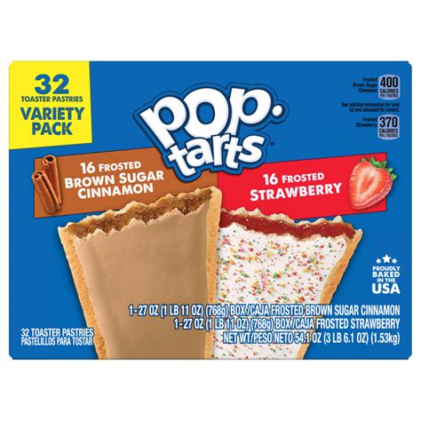 save on kellogg s pop tarts frosted brown sugar cinnamon and strawberry 32 ct order online