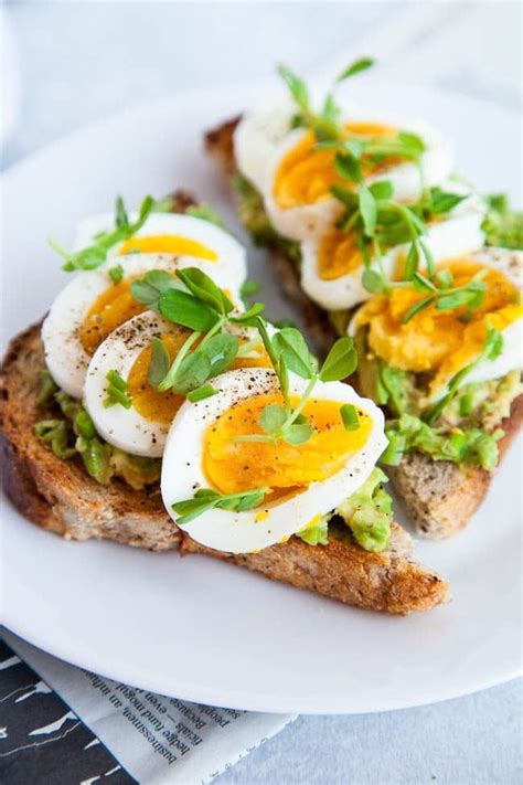 Hard Boiled Eggs With Avocado Toast Breakfast For Dinner Recipe