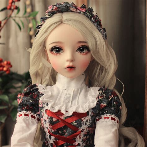 1 3 Ball Jointed Girl 60cm Bjd Doll Removable Eyes Wigs Sh