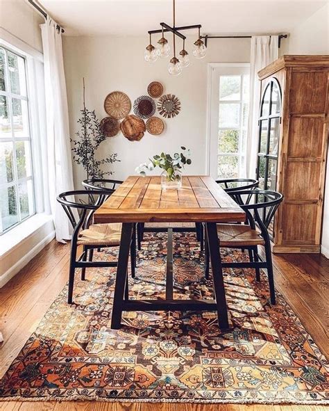 Affordable Modern Rustic Dining Room Tips To Decor 48 Boho Dining