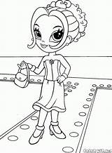 Lisa Frank Coloring Pages Girl Glamour Girls Fashionista Young sketch template