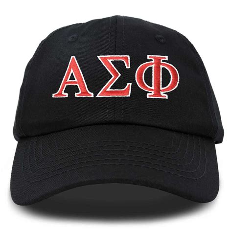 Alpha Sigma Phi Fraternity Greek Letters Ball Cap Embroidered Hat In
