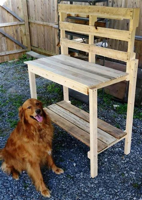 Pallet Potting Bench Step By Step 101 Pallet Ideas