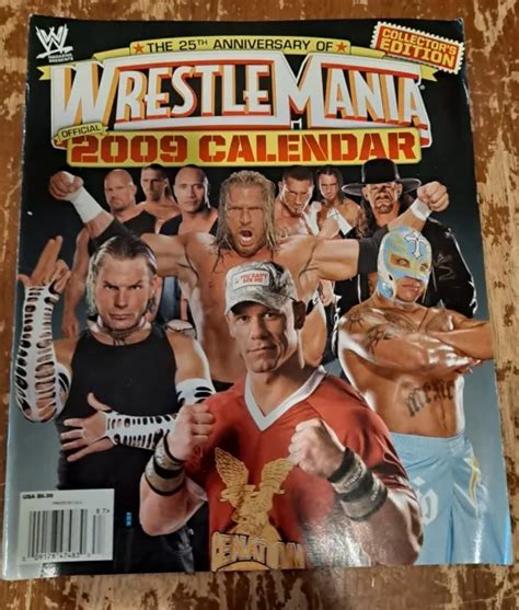 Wwe 25th Anniversary 2009 Wrestlemania Official Calendar Magazine