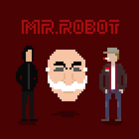 Simple Mr Robot Pixel Art Mrrobot