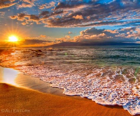 High Resolution Sunset At Hawaii Beach Desktoplaptop