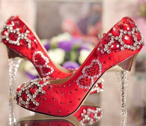 Valentine Stilettos Heart Smiles And Blessings Heels Red High Heel