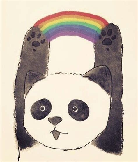 Just Panda With Rainbow 3 Panda Art Panda Background Panda Wallpapers