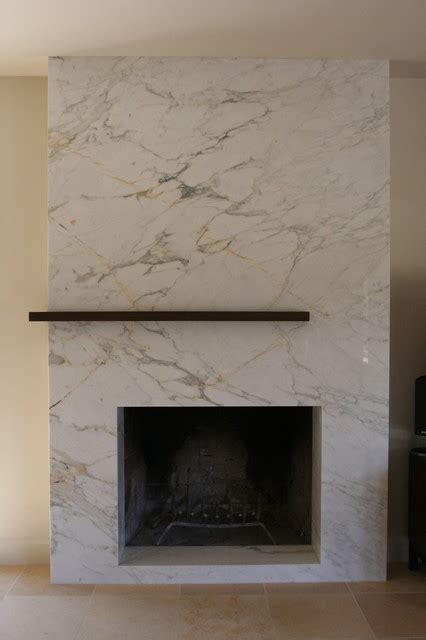 Fireplace Surround Made From Calacatta Classico Marble