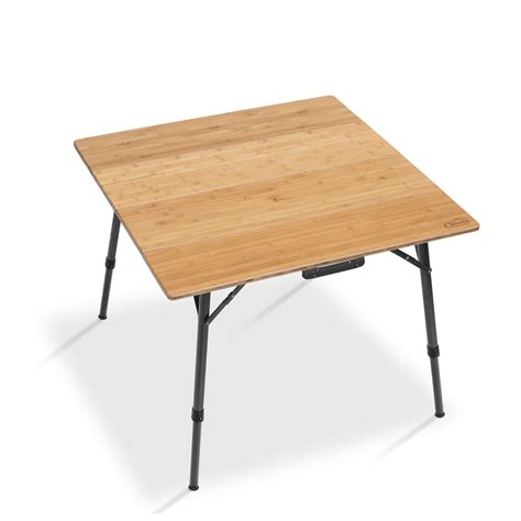 Ich nehme ein kalbsschnitzel mit gemüse. QEEDO Quick Kimmy Campingtisch - Bambus - Höhenverstellbar ...