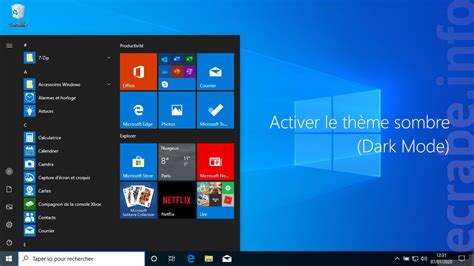 Windows 10 Activer Le Thème Sombre Dark Mode Le Crabe Info