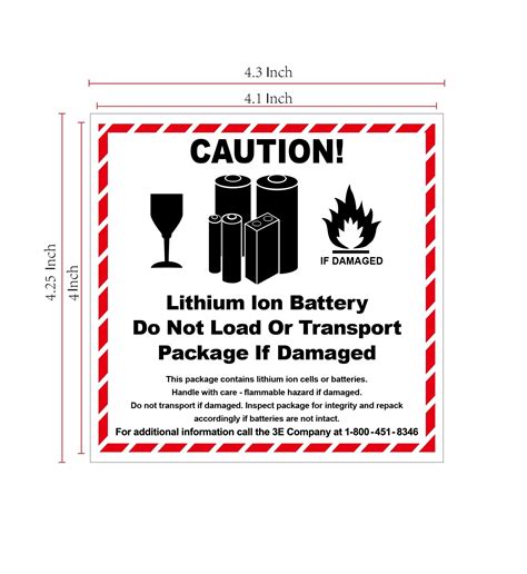 Printable Lithium Battery Label