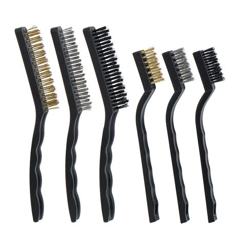 Wire Brush Set For Cleaning Welding Slag Rust And Dust 6 Pieces