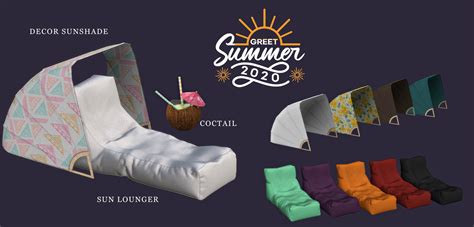 Leo 4 Sims Summer Outdoor Decor Sims 4 Downloads