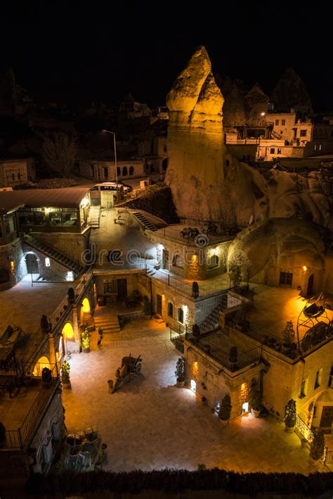 Turkey Cappadocia Architecture Night Stock Photo Image Of Hotel