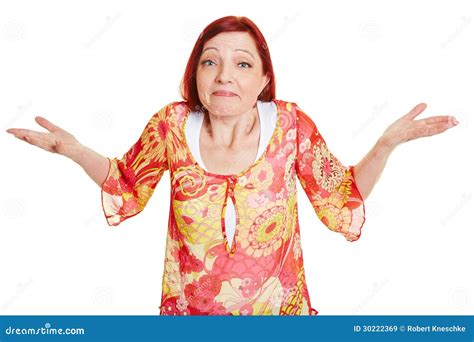 Clueless Woman Shrugging With Her Royalty Free Stock Images Image