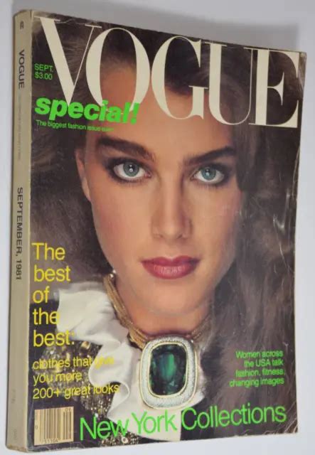 Vogue Magazine September 1981 Issue Brooke Shields 4073 Picclick