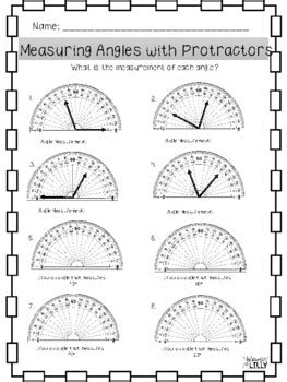 Data Site Penetration Measuring Angles Protractor Worksheet Play Piano