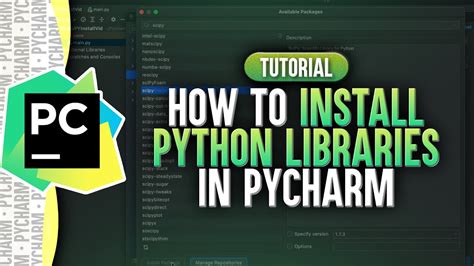 How To Install Python Libraries In Pycharm Youtube