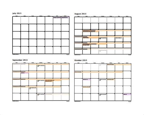 10 Annual Calendar Templates Free Samples Examples And Format Sample
