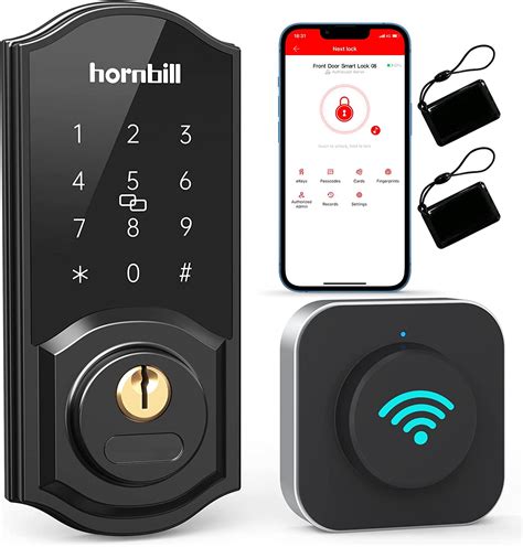 2023 Smart Keyless Entry Door Lock Hornbill Smart Security Deadbolt