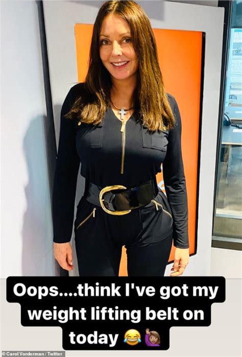 Carol Vorderman Showcases Her Hourglass Curves As She Slips Into A