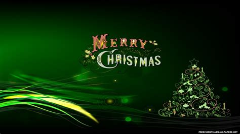 Green Merry Christmas 1366x768 Wallpaper