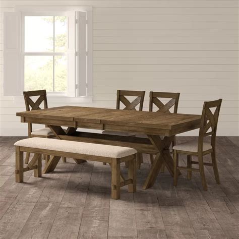 Poe 6 Piece Extendable Dining Set And Reviews Birch Lane Modern