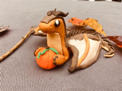 Polymer Clay Wings Of Fire Clay With Pumpkin By Aapolymerclaystuff On