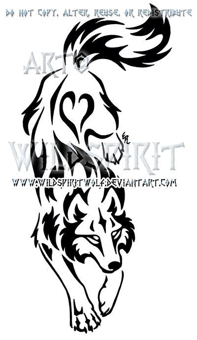 Wolf Heart Tattoo Woodworkingtattoo Dessins Tribaux Tatouage Loup
