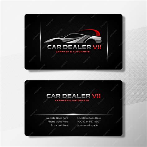 Premium Vector Professional Car Dealer Business Card