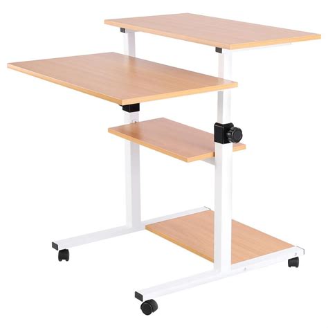 Adjustable standing desks are ergonomically designed to enable you to switch from sitting to standing while working for proper blood circulation. HERCHR Stable Height Adjustable Mobile Laptop Computer ...