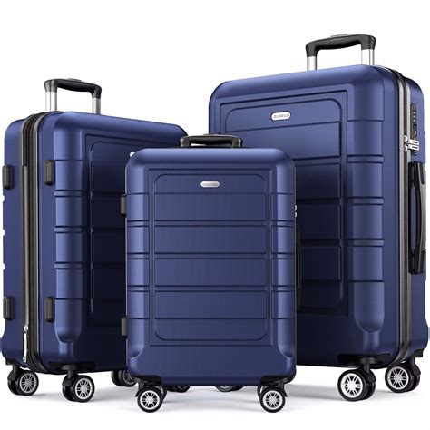 Buy Showkoo 3 Piece Luggage Set Expandable Abs Hardshell Hardside
