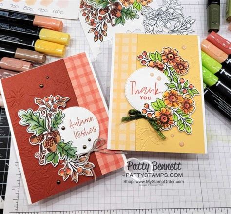 Fond Of Autumn Bundle From Stampin Up Colored With Stampin Blends