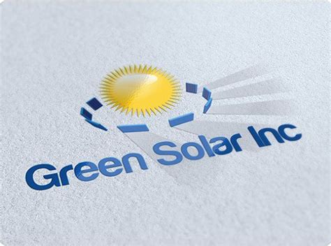 Green Solar Logo Design Solar Logo Logo Design Environmental Logo