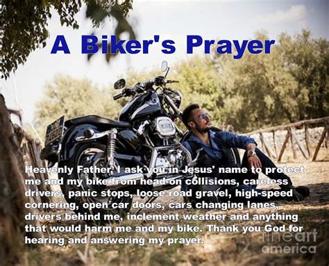 A Bikers Prayer Photograph By Philip Jones
